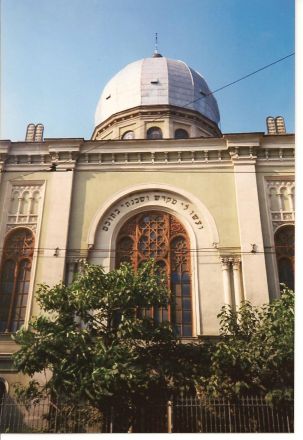 Synagogan som skymtade på ett tidigare foto.